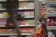 【動画】海外のコンビニ、オオトカゲに店内をめちゃくちゃにされてしまう