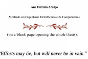 ポルト大学 電気・コンピュータ工学の修士論文 冒頭文　ゆずの言葉「努力は嘘をつくかもしれないが、決して無駄にはならない」