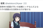 【画像】X民「このアニメ見て思った。女の子の部屋は生活感ある方が抜ける」→女さんブチギレで炎上