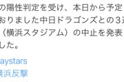【悲報】横浜-中日、3連戦中止