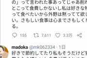 Twitter「食費2万ってのは想像を絶する努力をした上での数値だと理解してもらいたい」