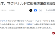 【悲報】マクドナルド、消費者庁に怒られていたｗｗｗｗ