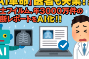 【AI革命】医者も失業！？富士フイルム、年3000万件の診断レポートをAI化！！