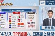 【速報】本日TPPにイギリスが正式加盟、特定の関税が即時撤廃「12カ国目、人口5億8千万、GDPは世界15%」
