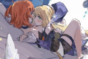 【FGO】中国版周年イラスト衣装のキャストリア＆ぐだ子！！　ベッドの上でイチャイチャしてるの最高すぎる！
