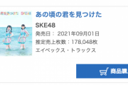 SKE48「あの頃の君を見つけた」オリコンデイリーランキング 178,048枚で初登場1位！