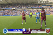 【速報】ブライトンさん、ウエストハム相手に0-1でリードを許し前半終了…