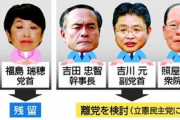 【内ゲバ】社民党が分裂、福島瑞穂を除く3人は立憲民主党に入党へ