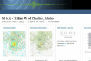 アメリカ西部アイダホ州でM6.5の地震発生