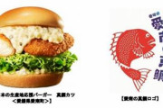 モスバーガー「日本の生産地応援バーガー 真鯛カツ＜愛媛県愛南町＞」を数量限定で発売