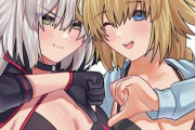 【FGO】水着の邪ンヌ＆ジャンヌイラスト！！　ファンサする二人可愛いですね！