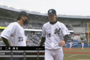 ロッテ二木さん、2回途中5失点1被弾で降板…