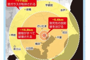 【画像】北朝鮮の核ミサイルが東京に落ちた時の被害範囲、直径35km建物全部破壊、180万人死亡
