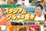 7/4放送の『マツコの知らない世界』で紹介された球場グルメどれも美味しそうだった