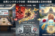 【速報】台湾のシンクタンクの研究員「中国が日本の大和魂を覚醒させた」「小沢一郎、岡田氏らが落選するなど親中派が徹底的に瓦解した」