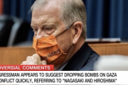 【悲報】アメリカ下院議員「ガザをナガサキやヒロシマのようにすべきだ。手っ取り早く終わらせよう」