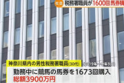 税務署職員が勤務中に1600回以上馬券を購入、積立金329万円の無断持ち出しも　停職3カ月の懲戒処分