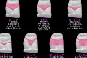 【バック・フロントスタイル】女の子のパンティ、13種類もあった