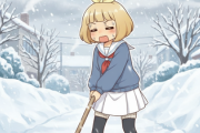 🌨️雪かきに疲弊してる人☃️