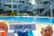 トランプ大統領、ガザのリゾート化映像を投稿　自身の黄金巨像も