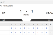 【試合結果】フェニックスL「阪神 vs.日本ハム」1-1で引き分け