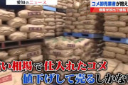 【悲報】米の卸売業者「助けて。損しそうなの😭」