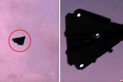 噂のTR-3Bなのか？アメリカの軍事基地の上空で目撃された三角形の飛行物体