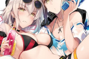 【FGO】水着の邪ンヌ＆黒王の夏の新宿コンビ！！　あぁ＾～最強！！