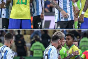 ◆悲報◆ブラジル戦プレーで透明人間だったメッシさん、イライラMaxでロドリゴの首根っこ掴んで恫喝してしまう?