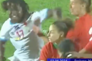 【動画】コンゴの女子サッカー選手がモロッコ選手の顔面に左フック、一発KO