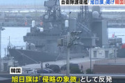 海自護衛艦「はまぎり」が旭日旗掲げ釜山に入港…反対派デモ「入港反対、とっとと失せろ」！