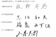 【立共社れ】市民連合主導の野党共闘、４党合意の署名がこちらｗｗｗｗｗｗｗｗ