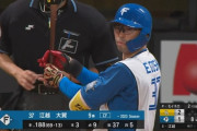 【悲報】江越、最近5試合の三振率.571