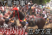 【三重県】馬を棒で叩きまくり殺す多度大社のクソイベント『上げ馬神事』関係者１２人が動物愛護法違反の疑いで書類送検される