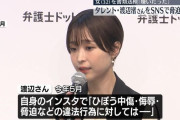 渡辺渚さんを脅迫の疑いで32歳女を書類送検 警視庁 渡辺さんの写真集に包丁置いた写真を投稿…「行きすぎた行為で申し訳ない」