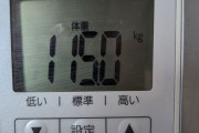 【画像】ワイぽっちゃり、体重115kg突破……