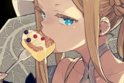 【FGO】パンケーキ食べてる水着アビーちゃんイラスト！！　パンケーキ美味そうだなぁ！