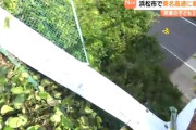 【速報】東名高速道路上り線に車が転落する事故発生→子ども2人を置いて運転手は逃走