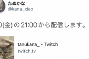 【速報】プロゲーマーたぬかなさん、1年の沈黙を経て活動再開へ