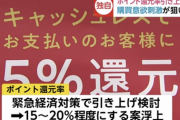 【朗報】政府が渾身の経済対策。キャッシュレス決済のポイント還元率を引き上げへ
