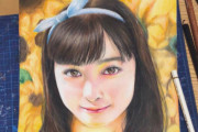 色鉛筆で橋本環奈描いたぞ！！！！！！！！！！