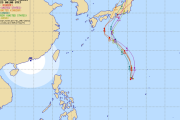 台風10号、各気象機関の3日前の進路予想
