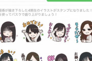 賀喜遥香ちゃんが描いた「4期生LINEスタンプ」発売ｷﾀ━(ﾟ∀ﾟ)━!【乃木坂46】