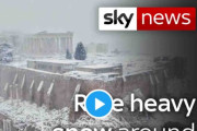 【寒冷化】温暖なはずのギリシャ・アテネで「大雪」に