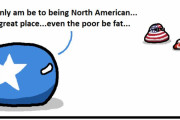 【アメリカ】貧乏人でも太ってるよ【ポーランドボール】