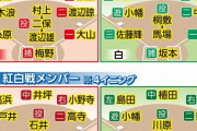 阪神　宜野座キャンプ　紅白戦スタメン