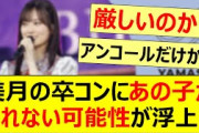 山下美月の卒コンにあの子が出れない可能性が浮上…【乃木坂46・柴田柚菜・中村麗乃・乃木坂配信中・乃木坂工事中】