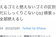 【画像】女さん「燃えないゴミも頑張ったら燃えるし、分別いる？」