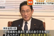 【速報】岸田総理「所得税減税します。定額4万円」