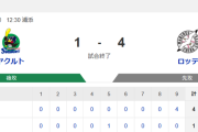 【試合結果】ヤクルト1-4ロッテ　吉村青柳ら無失点  武岡タイムリー